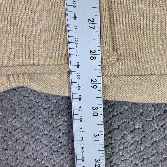 Lilly Pulitzer Open Front Cardigan Sweater Women's Small Gold Metallic Cashmere - Picture 11 of 13